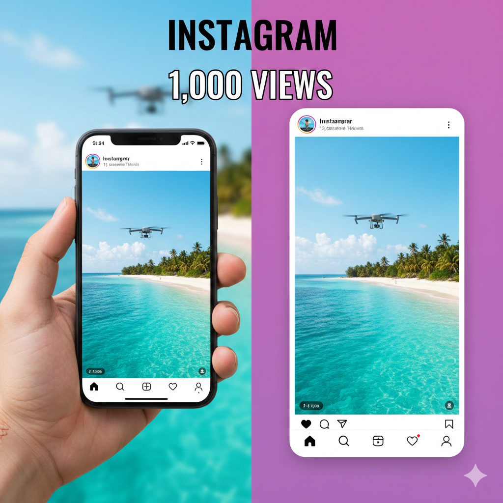 1000 Views - Instagram Slide 1